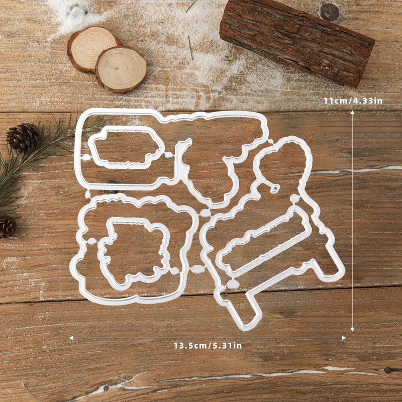 Valentine's Day Cute Couple Bears Dies & Stamps Set