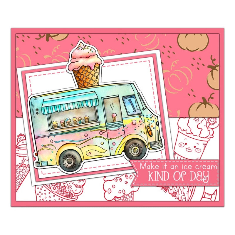 Summer Cool Ice Cream Truck Dies & Stamps Set