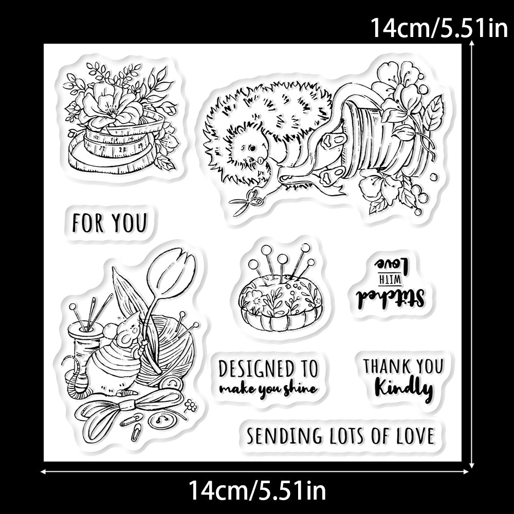 Cute Tailor Mouse Dies & Stamps Set