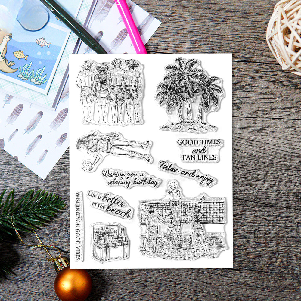 Beach Volleyball Clear Stamps