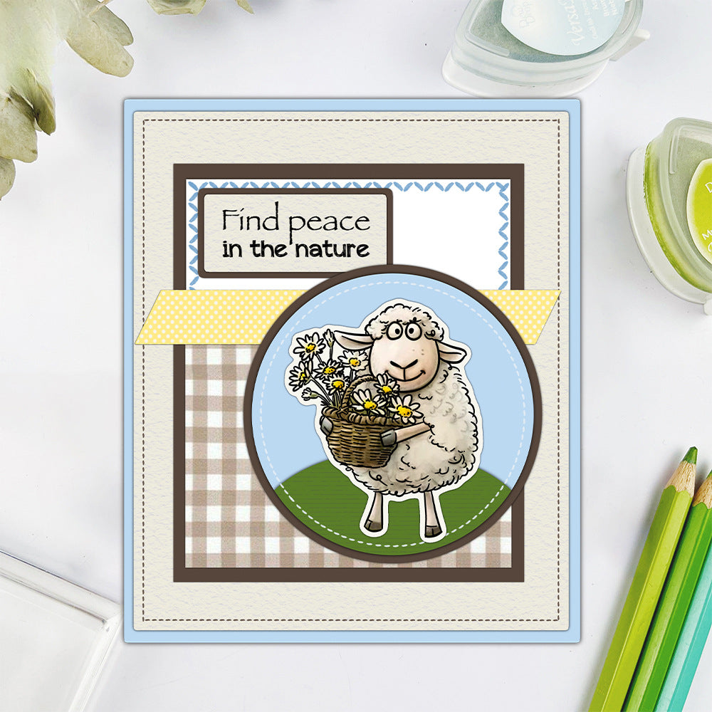 Lamb Eating Grass Dies & Stamps Set