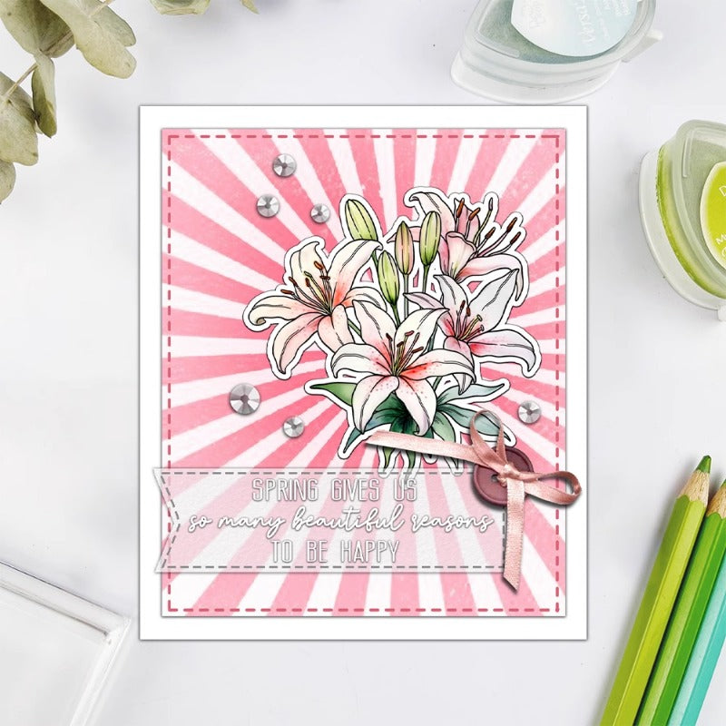 Blooming Lilies Dies & Stamps Set