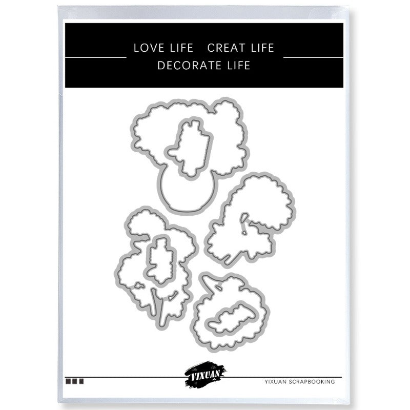 Blooming Chrysanthemums Dies & Stamps Set