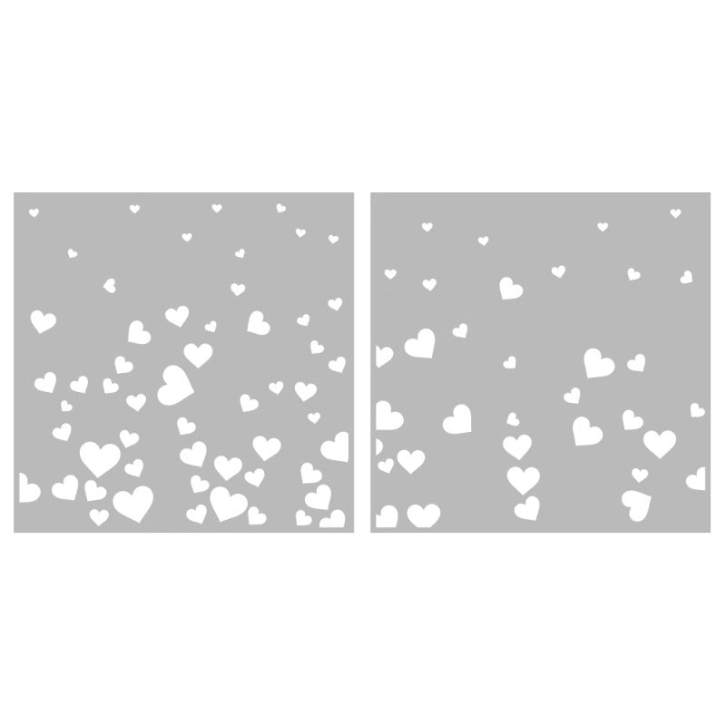 3D Love Pattern DIY Painting Hollow Stencil