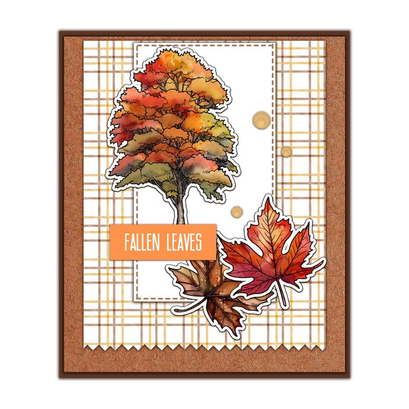 Autumn Maple Leaves Dies & Stamps Set