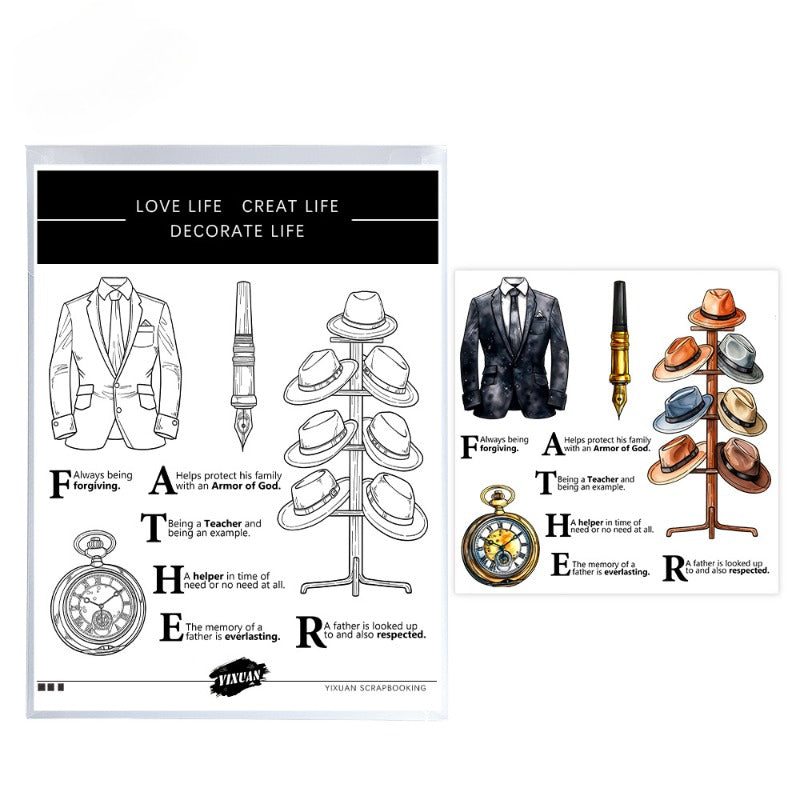Suit Hat Dies & Stamps Set