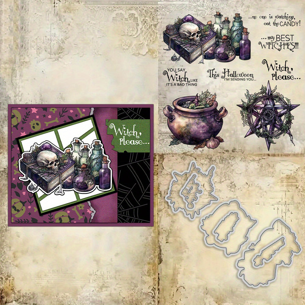 Halloween Magic Skull Dies & Stamps Set