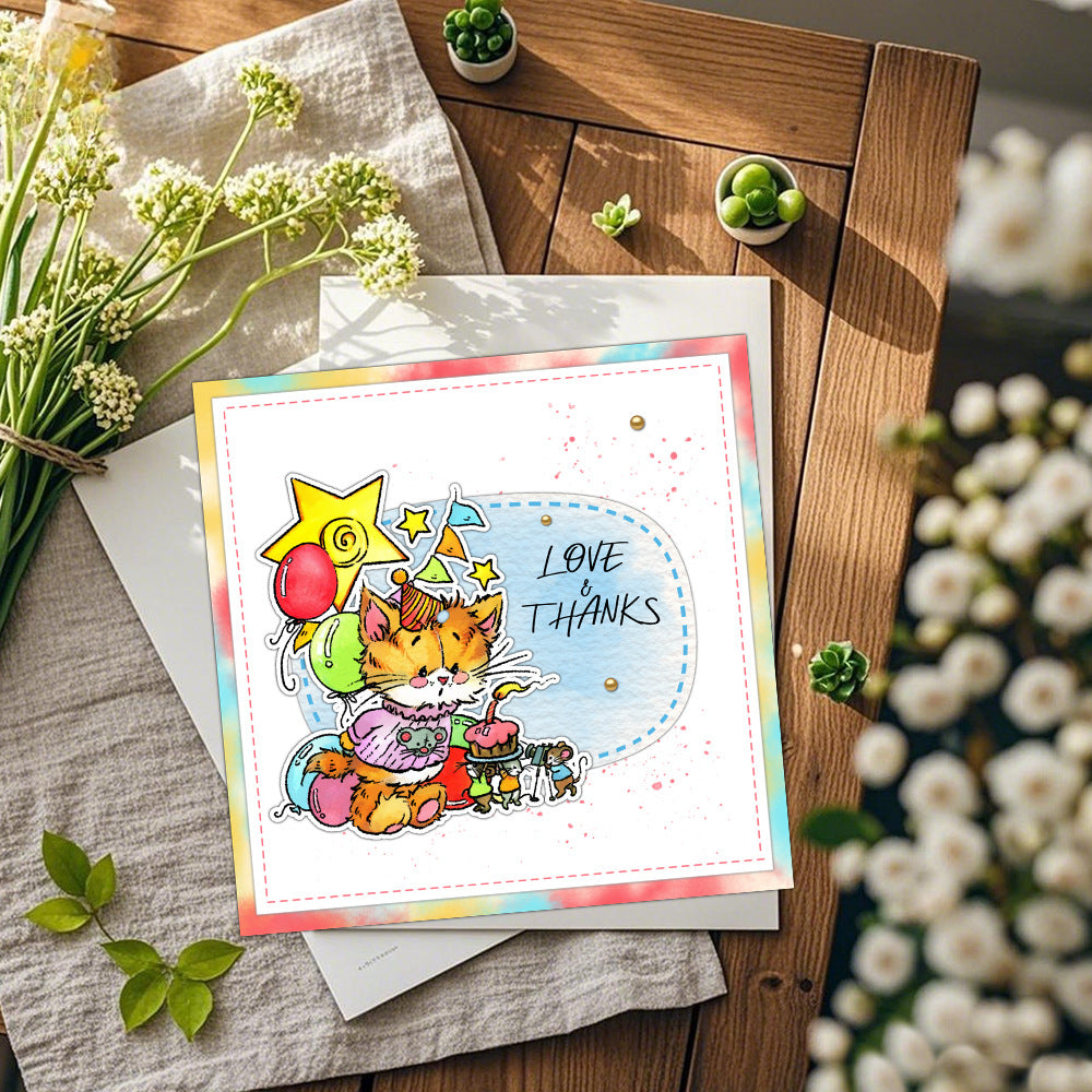 Birthday Cats Dies & Stamps Set