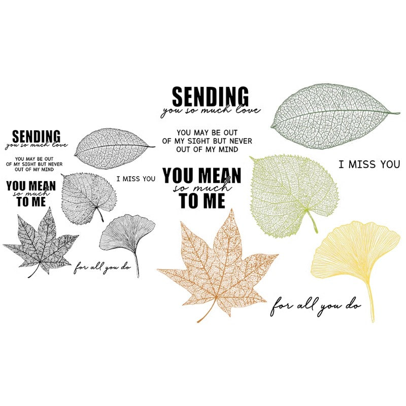 Autumn Nature Leaves Dies & Stamps Set