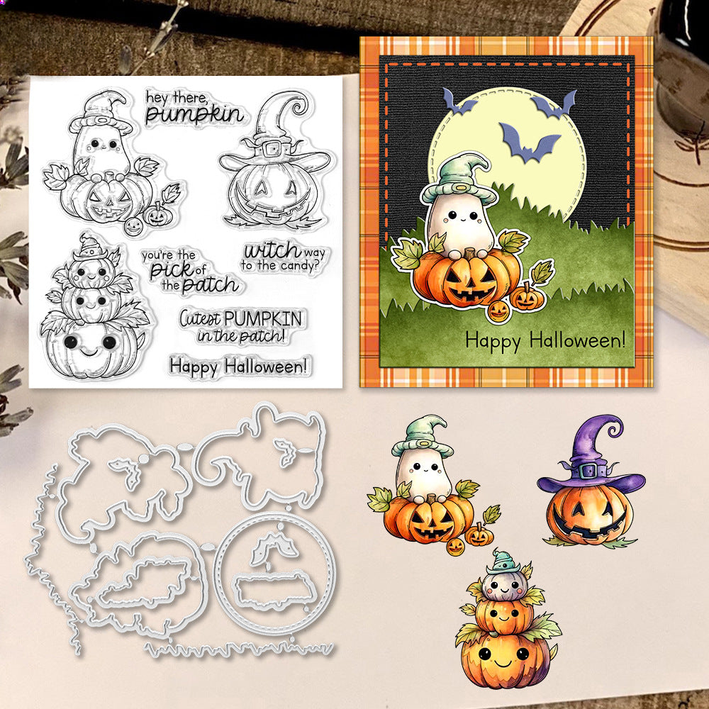 Halloween Pumpkin Dies & Stamps Set
