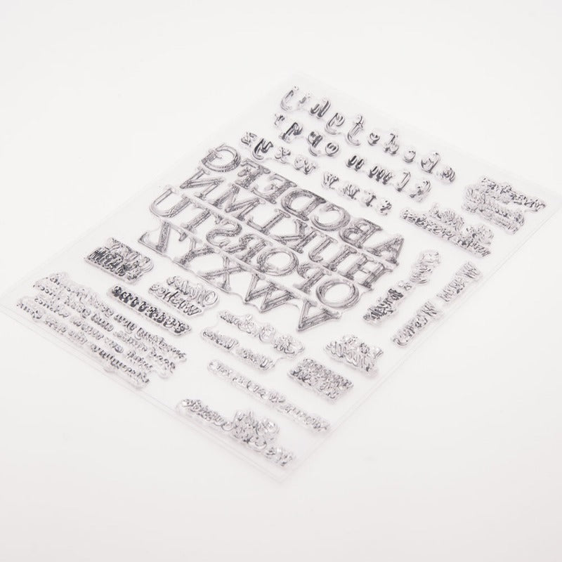 Alphabet Sentences Clear Stamps