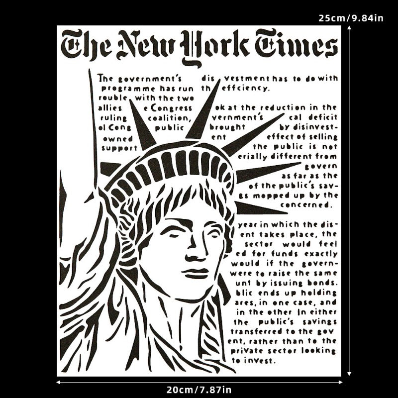 Statue of Liberty DIY Hollow Stencil