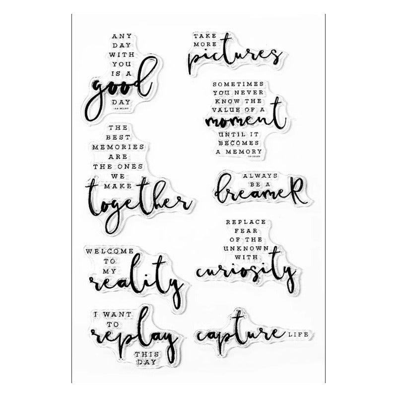 Vintage Good Wishes Clear Stamps