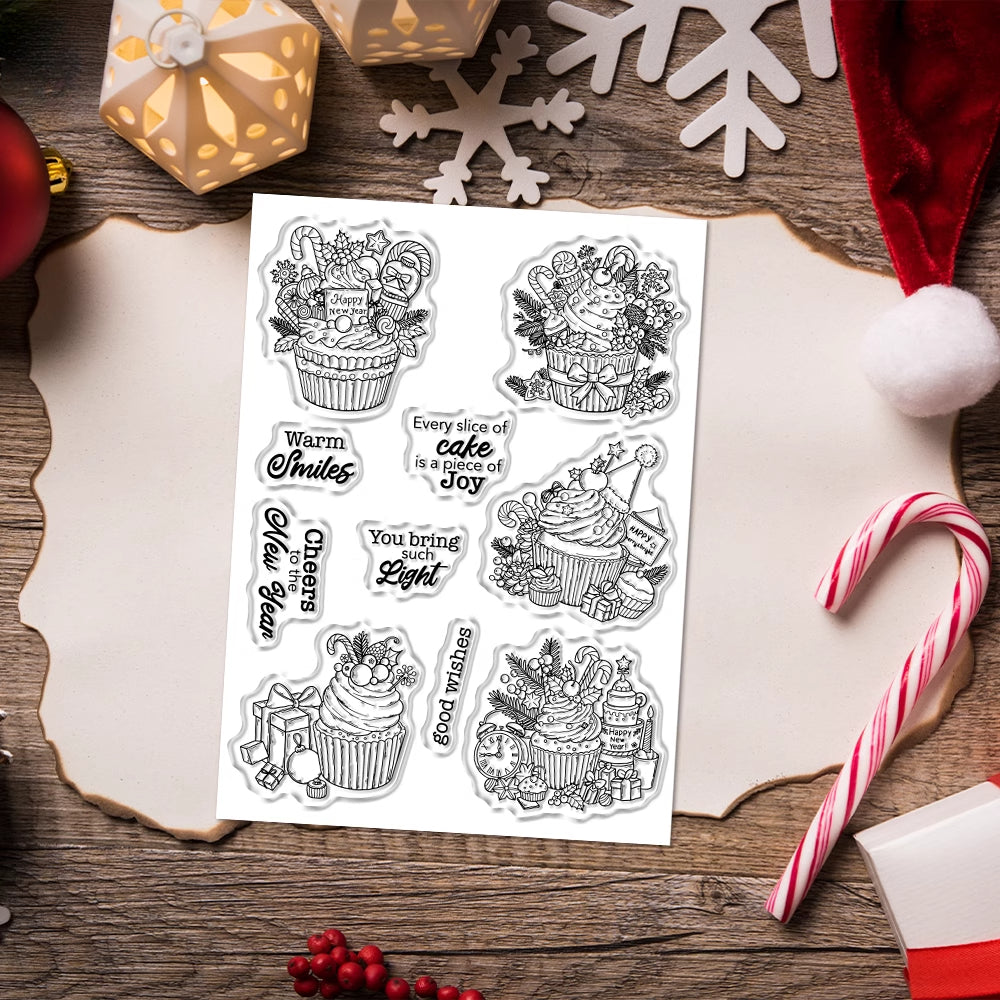 Christmas Series Sweet Cupcakes Clear Stamps