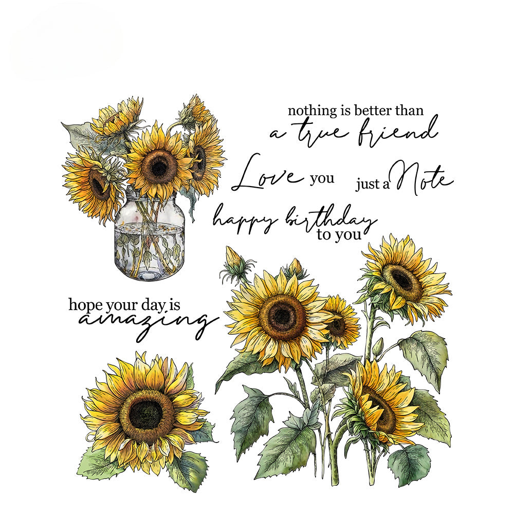 Beautiful Sunflower Dies & Stamps Set