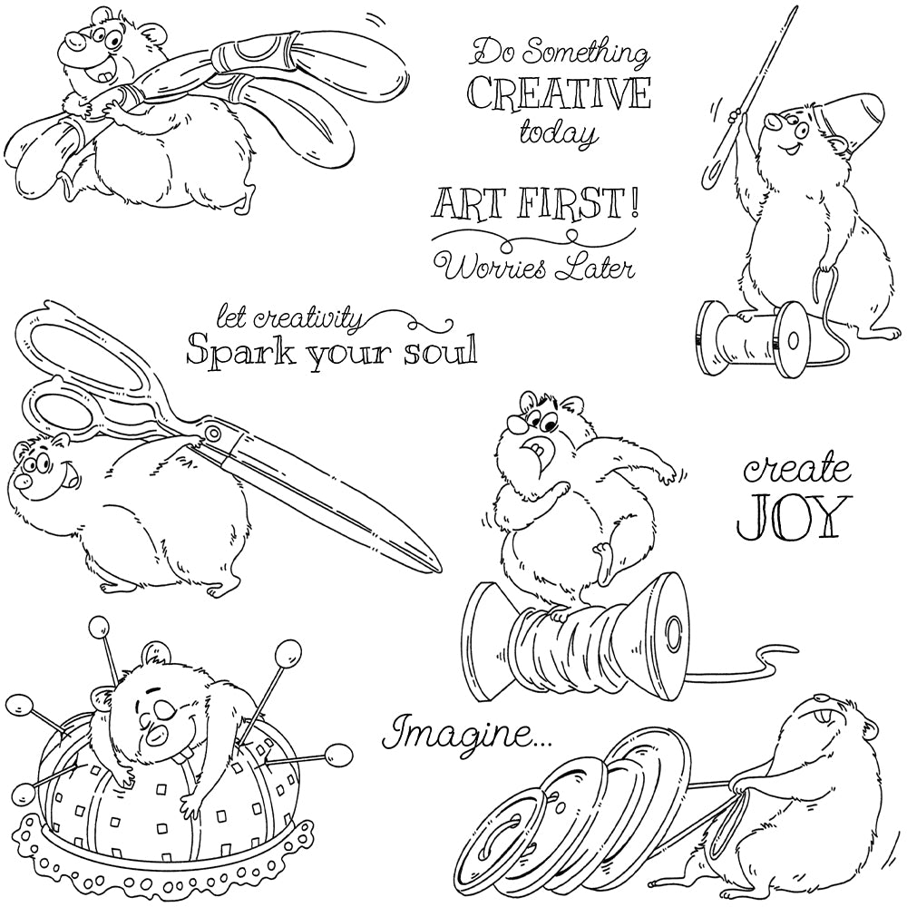 Tailor Mouse Dies & Stamps Set