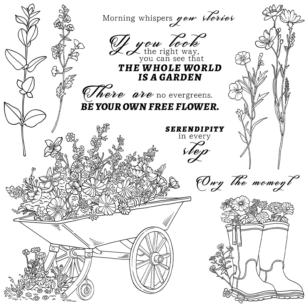 Spring Garden Dies & Stamps Set