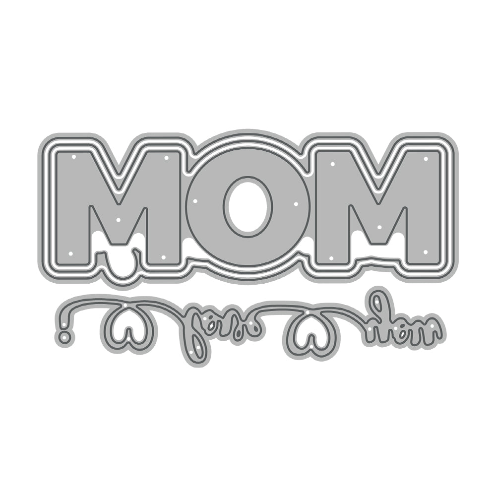 "Mom" Words Cutting Dies