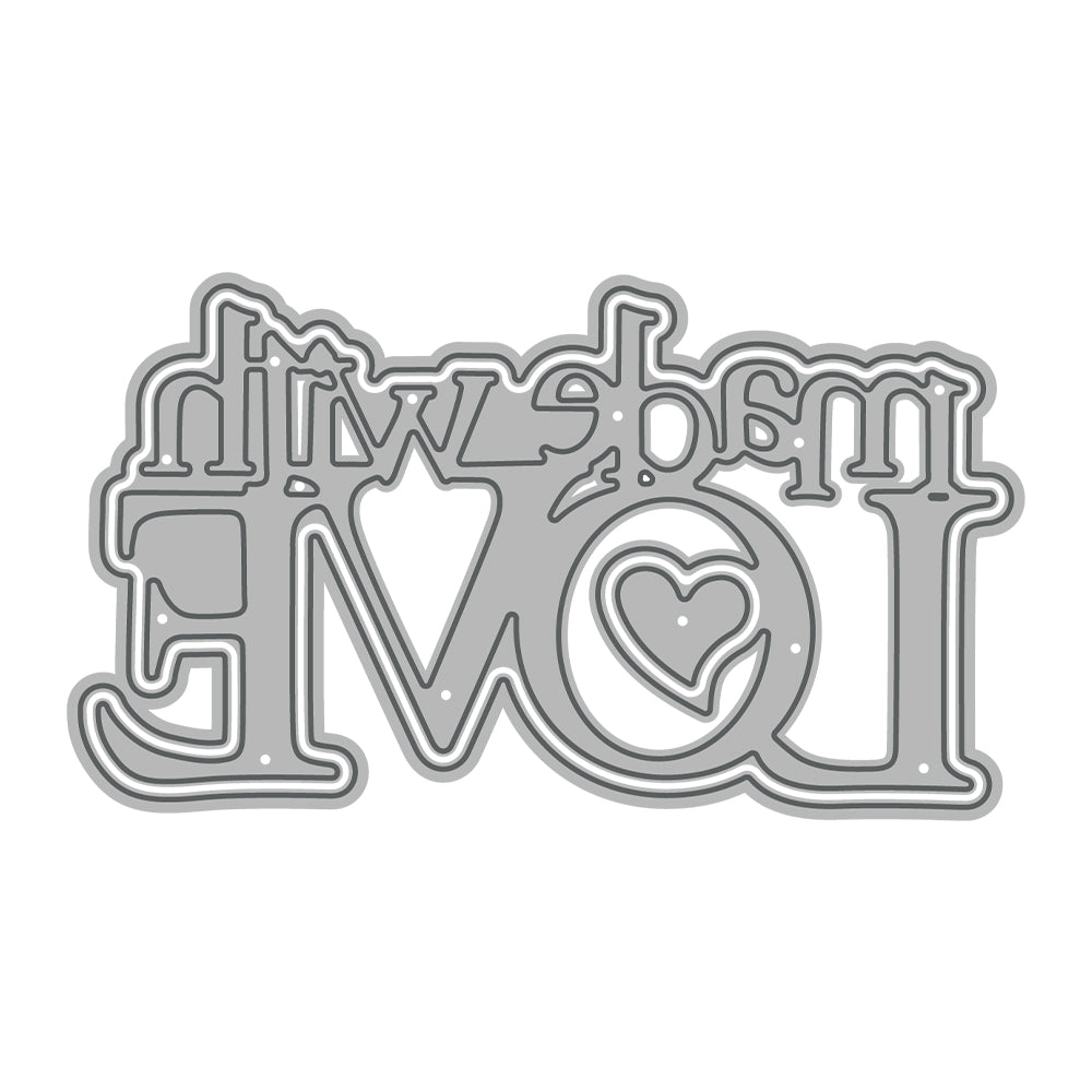 "Made With Love" Words Cutting Dies