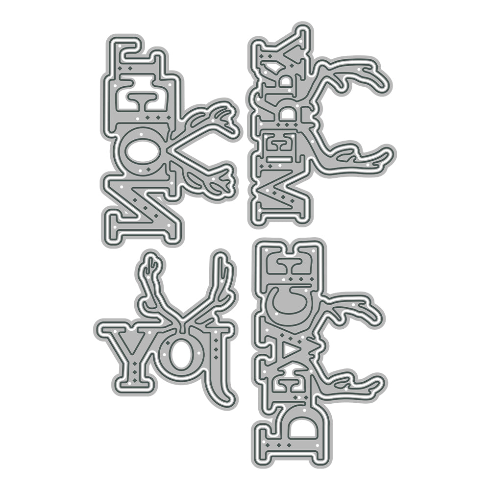 Christmas Words Metal Cutting Dies