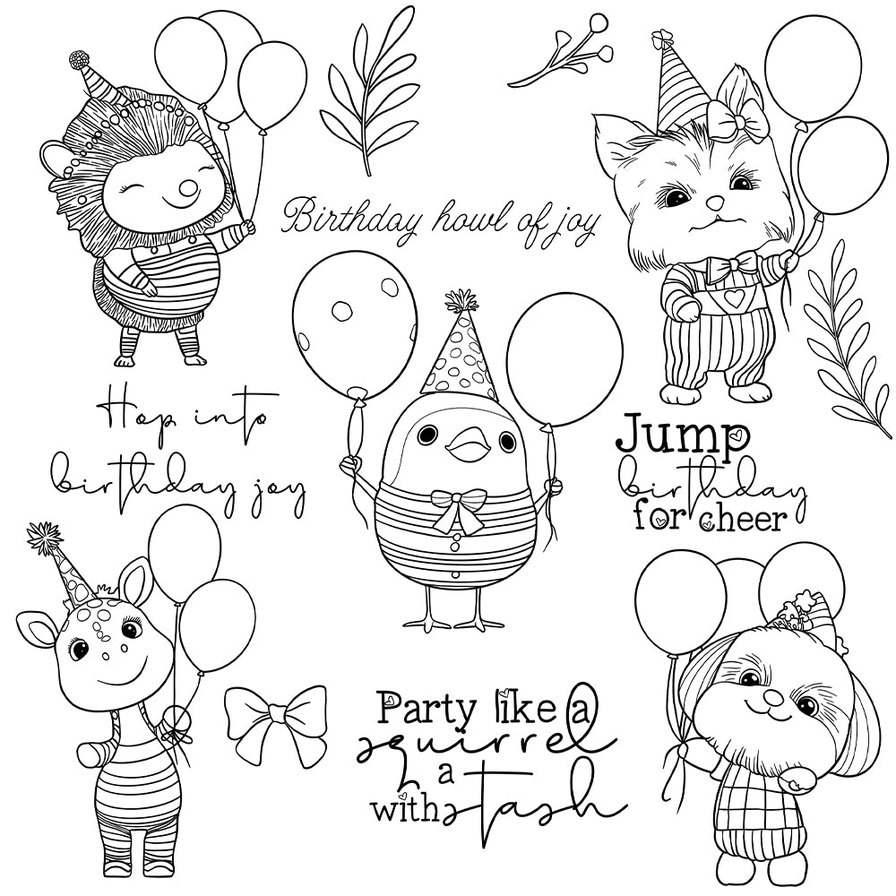 Animal Party Clear Stamps