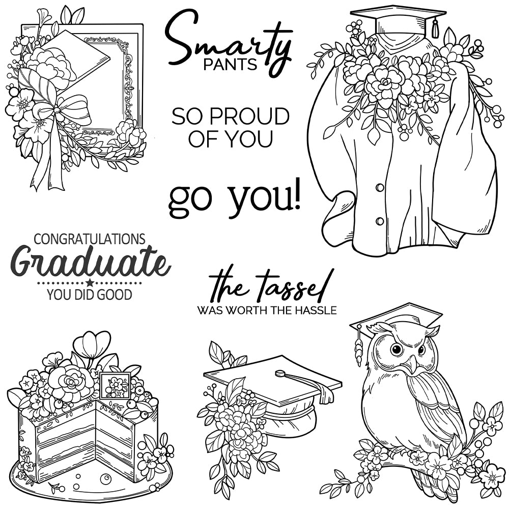 Graduation Season Theme Dies & Stamps Set