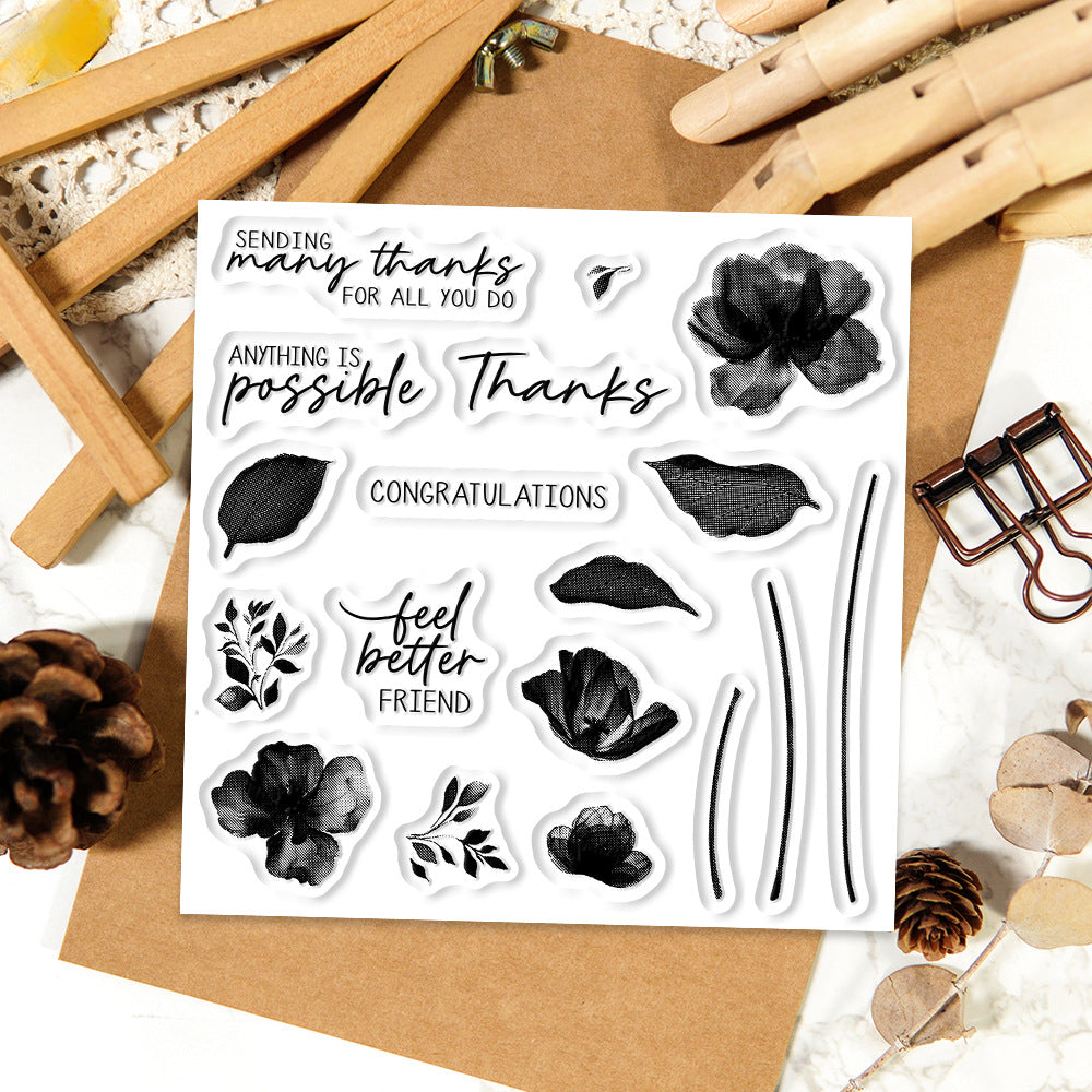 Flowers and Leaves Pattern Dies & Stamps Set