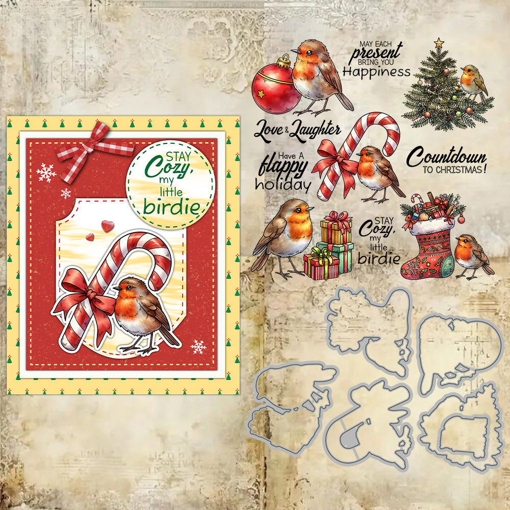 Christmas Birds Dies & Stamps Set