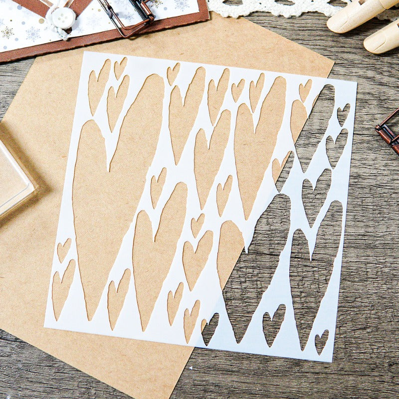 Hearts DIY Painting Hollow Stencil