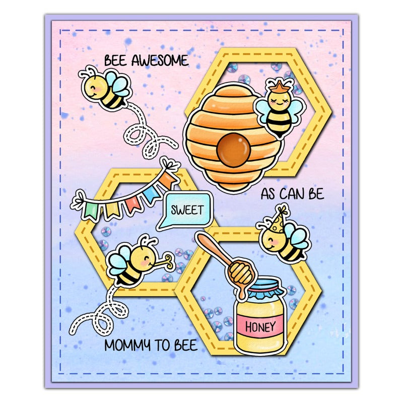 Bees and Beehive Dies & Stamps Set