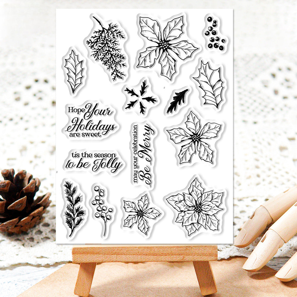 Christmas Poinsettia Dies & Stamps Set
