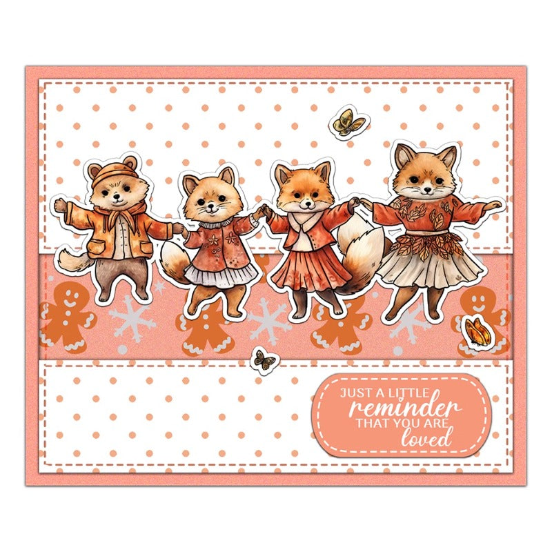 Cute Cartoon Foxs Dies & Stamps Set