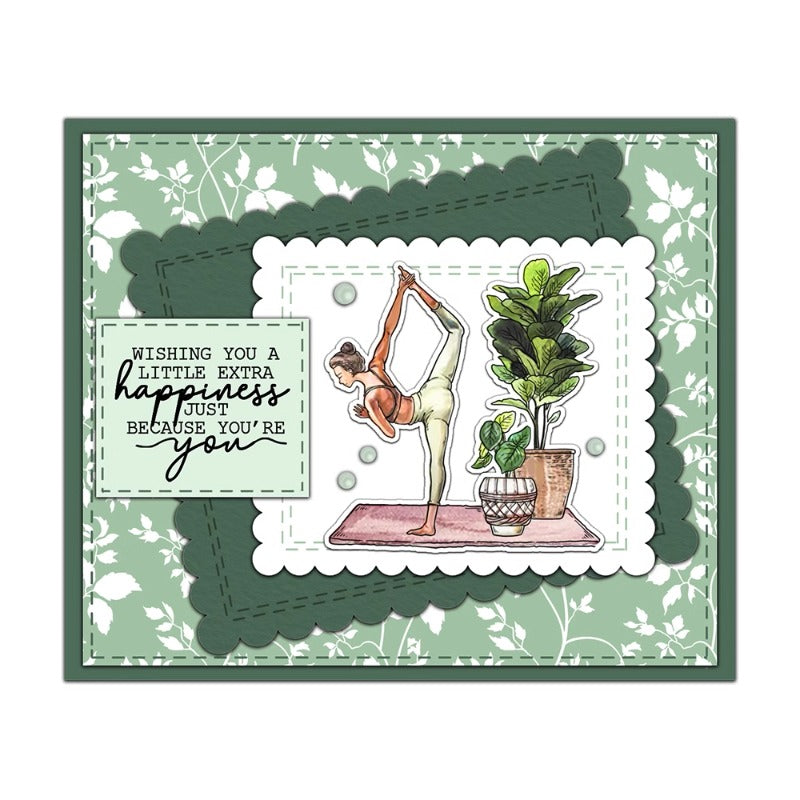 Healthy Sport Yoga Women Dies & Stamps Set
