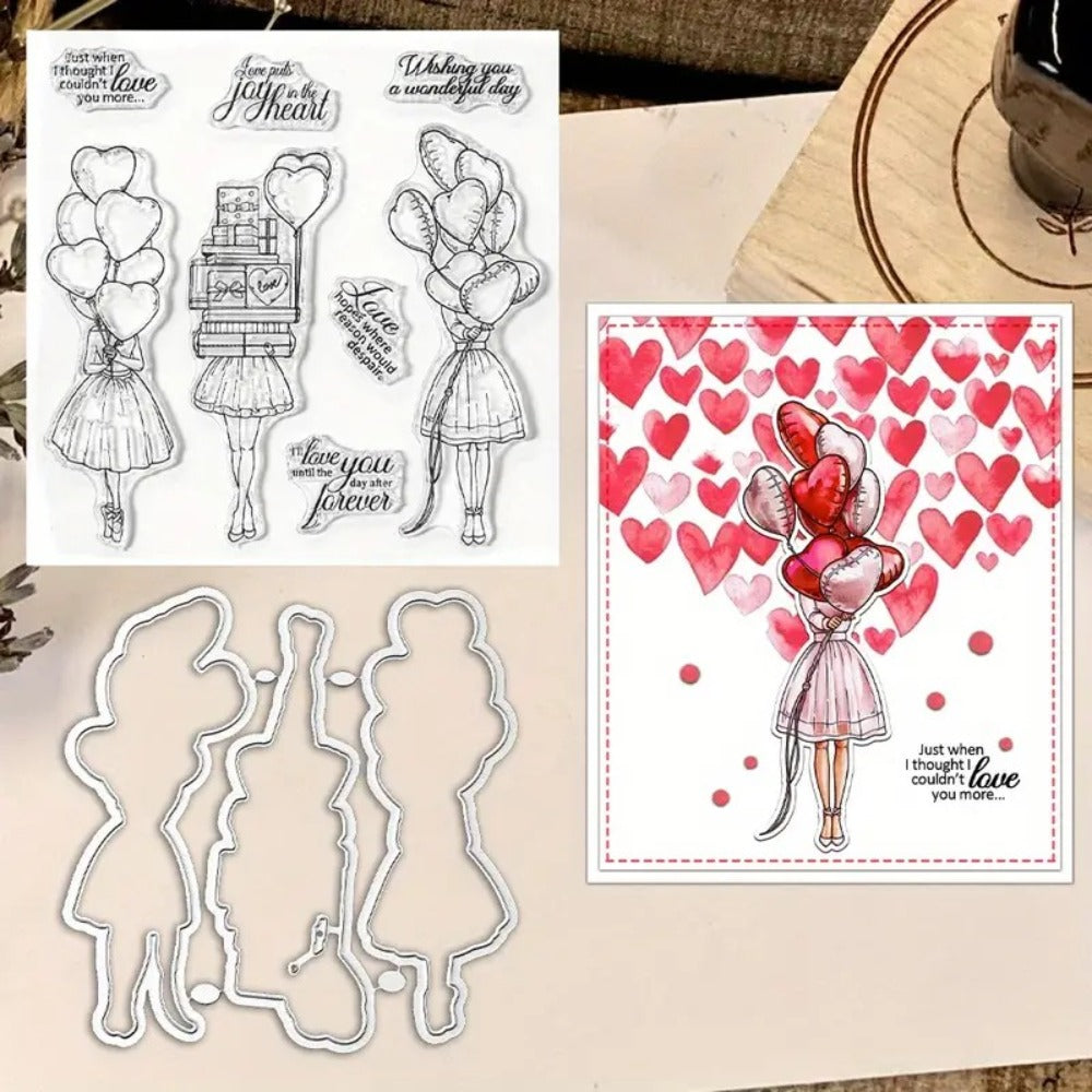 Valentine's Day Theme Dies & Stamps Set