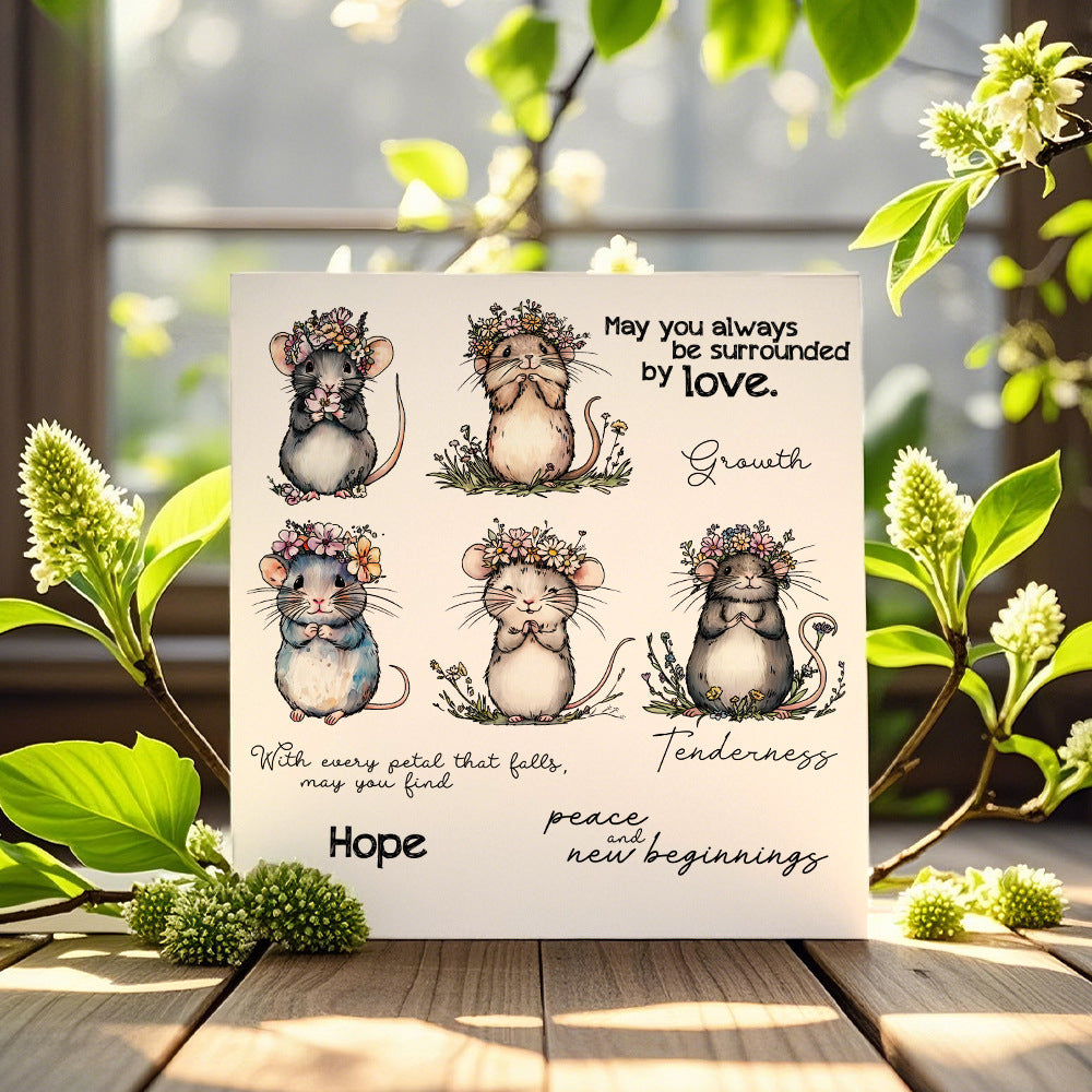 Mouse Prayer Clear Stamps