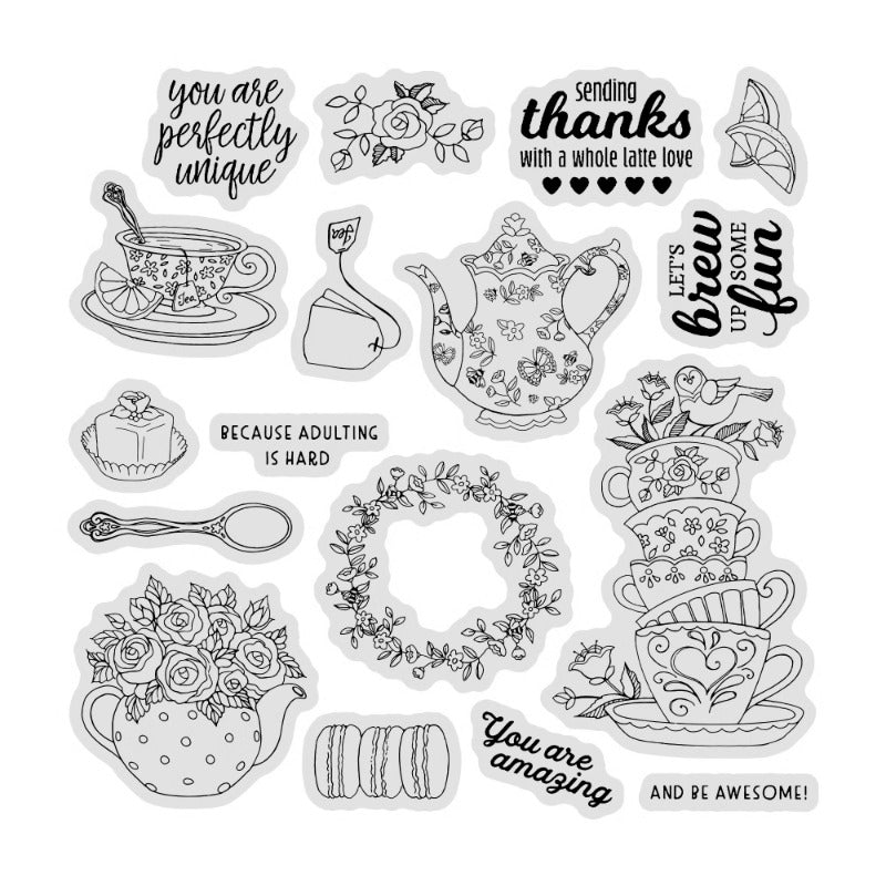 Teapot and Teacup Set Dies & Stamps Set