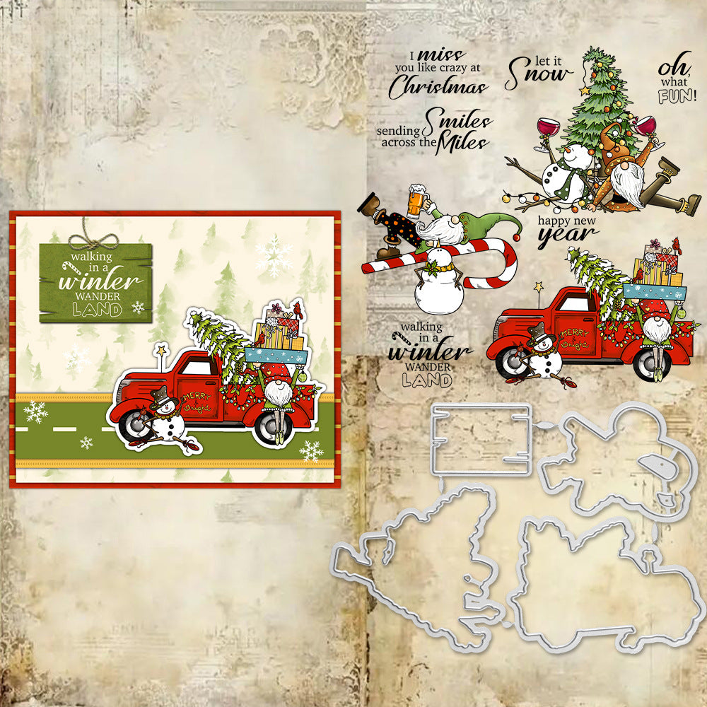 Christmas Theme Dies & Stamps Set
