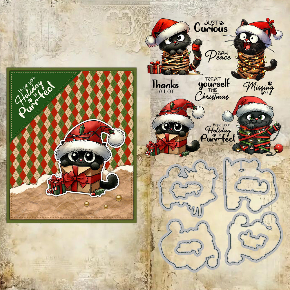 Christmas Kitten Dies & Stamps Set