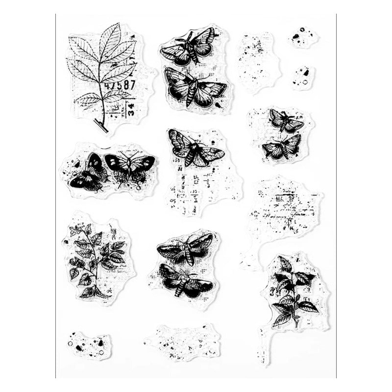 Vintage Autumn Butterfly Clear Stamps