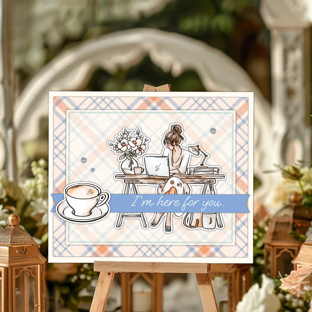 Office Girl Clear Stamps