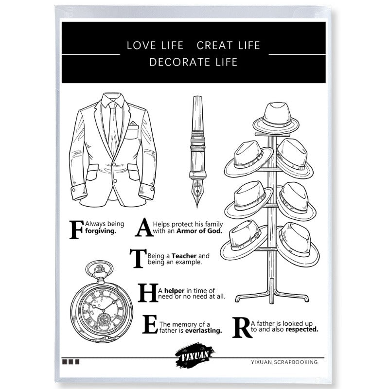 Suit Hat Dies & Stamps Set