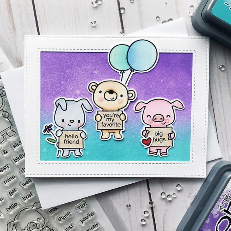 Animal Message Board Dies & Stamps Set