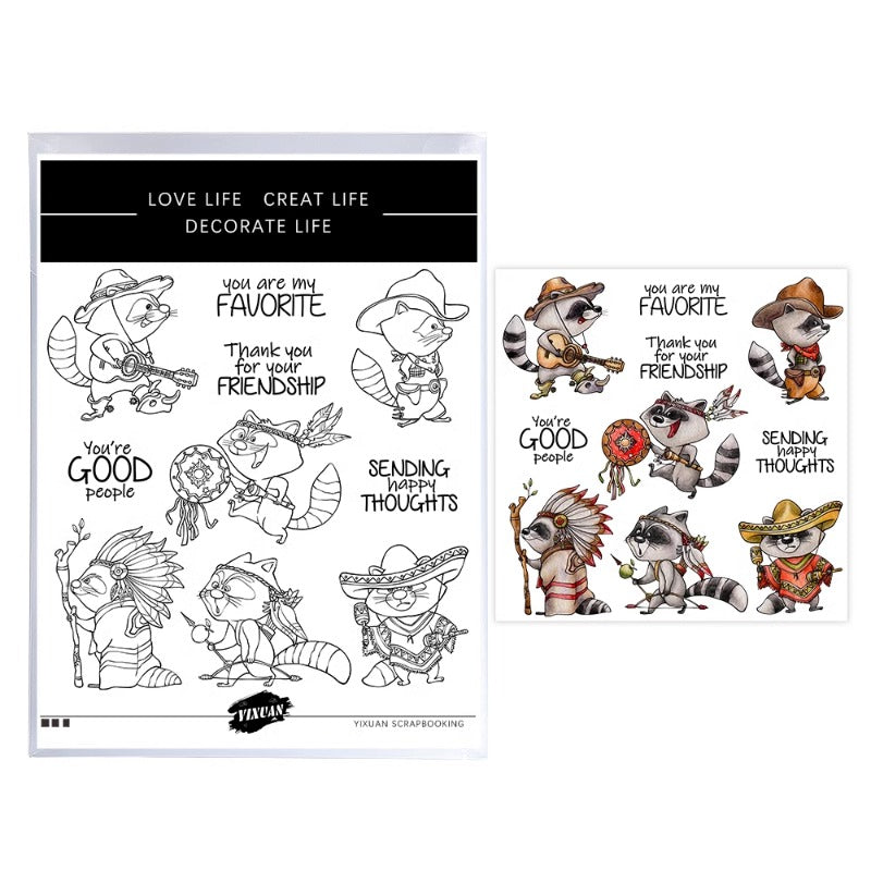 Personality Cartoon Cats Dies & Stamps Set