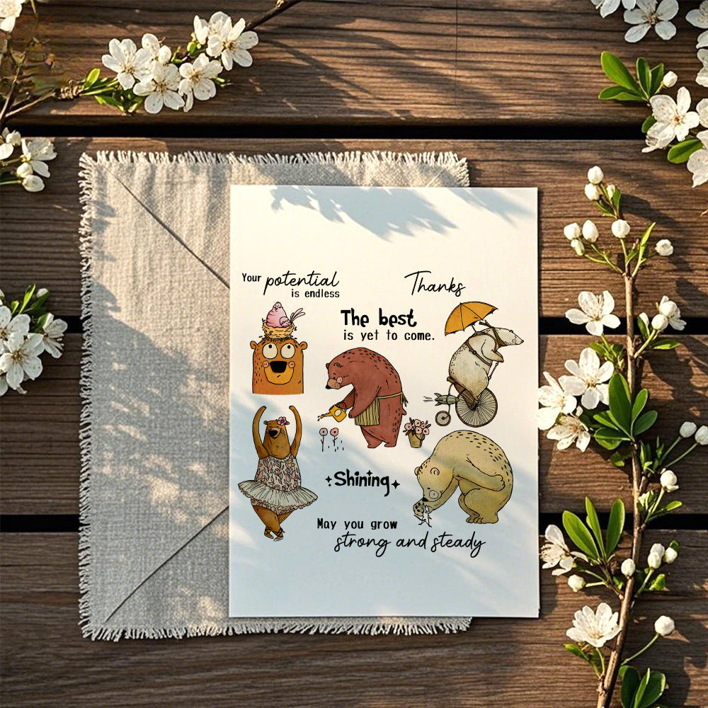 Animal Bear Clear Stamps