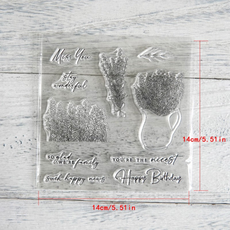 Beautiful Lavender Dies & Stamps Set