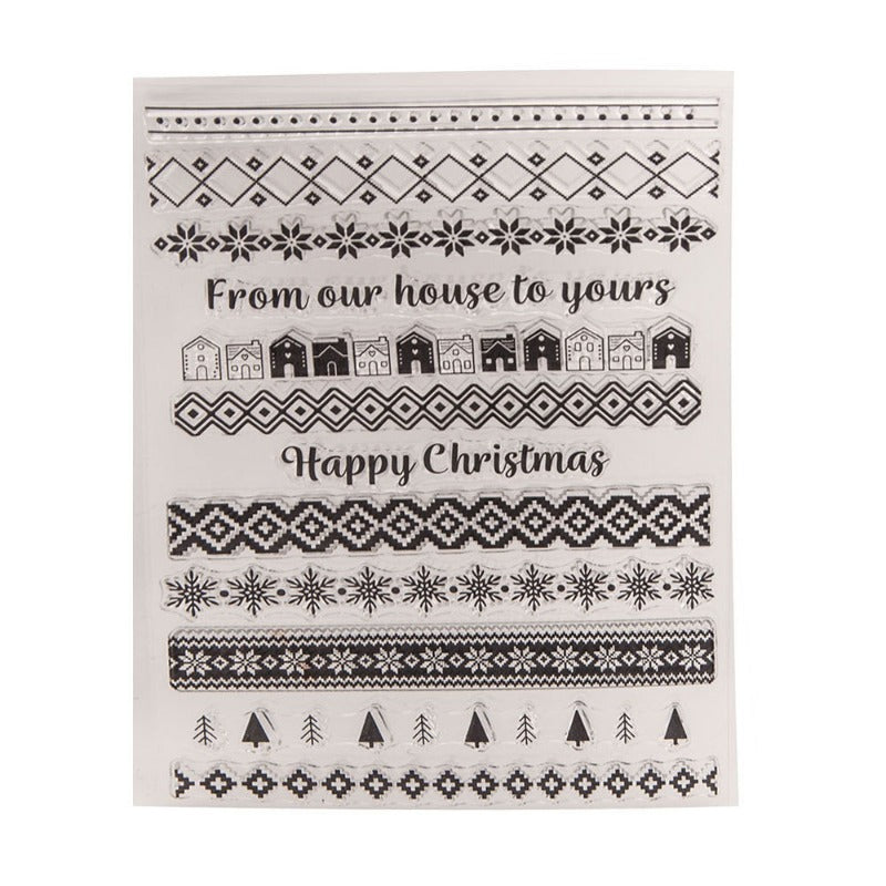 Christmas Long Waist Line Clear Stamps