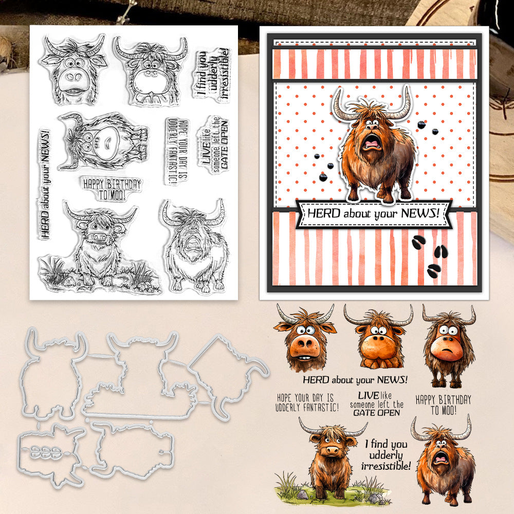Cute Cows Dies & Stamps Set