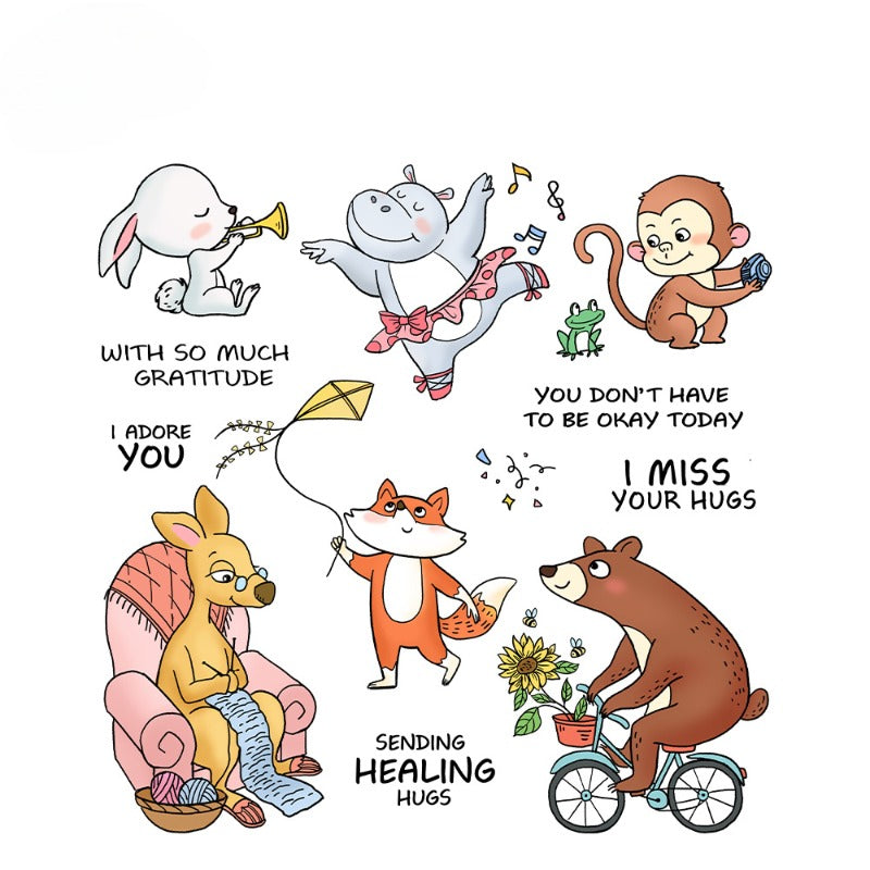 Animals Playing Dies & Stamps Set