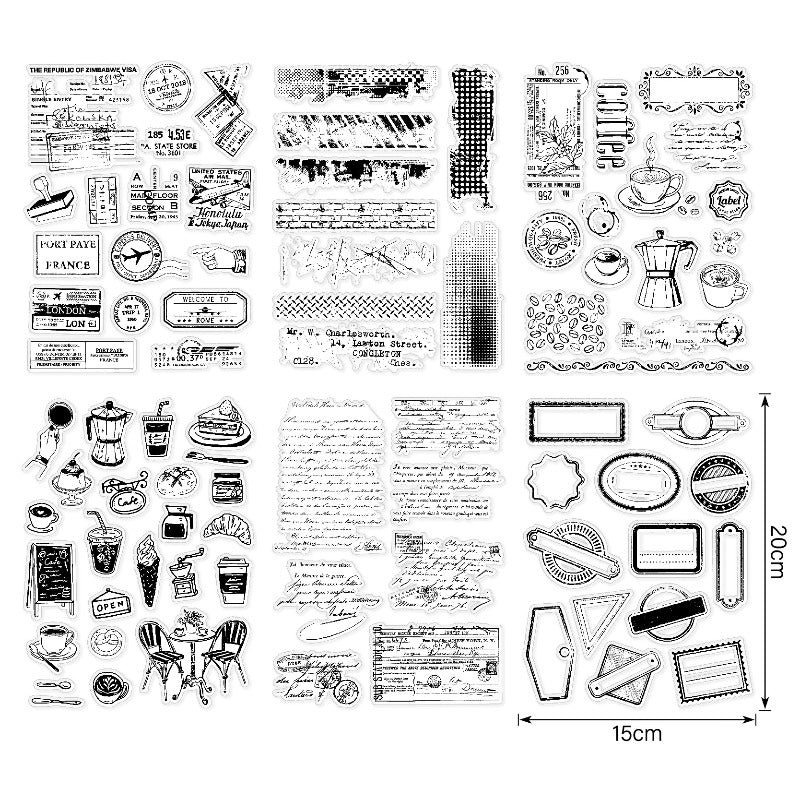 Vintage Background DIY Scrapbook Clear Stamps