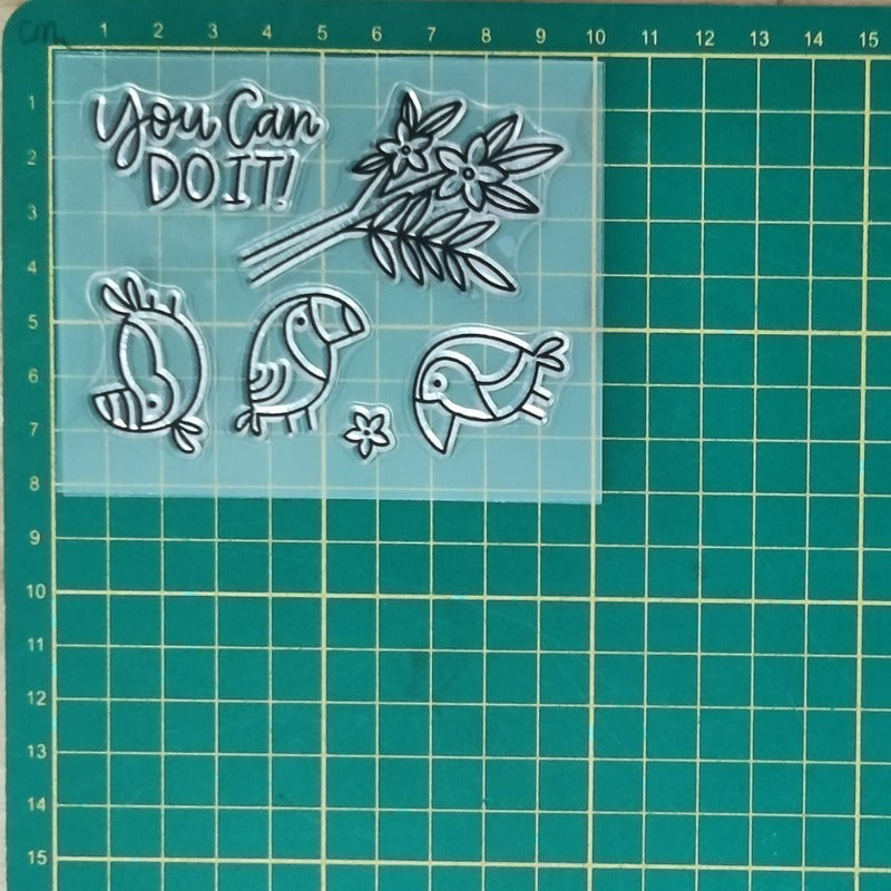 Cute Parrots Dies & Stamps Set